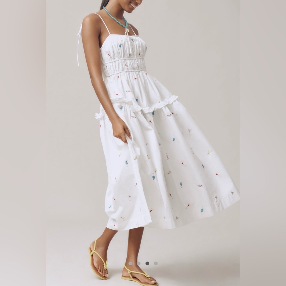 🩷Firm Price🩷 En Saison Nellie sleeveless smocked midi dress - Picture 3 of 16